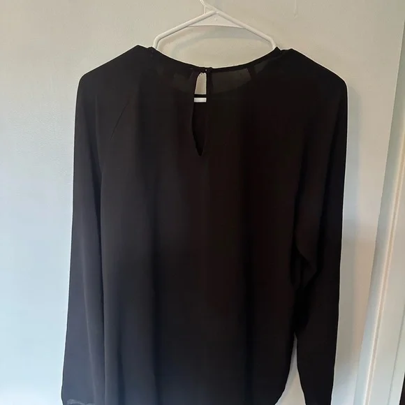 Michael Kors Black Lace-Up Blouse - Picture 3 of 3